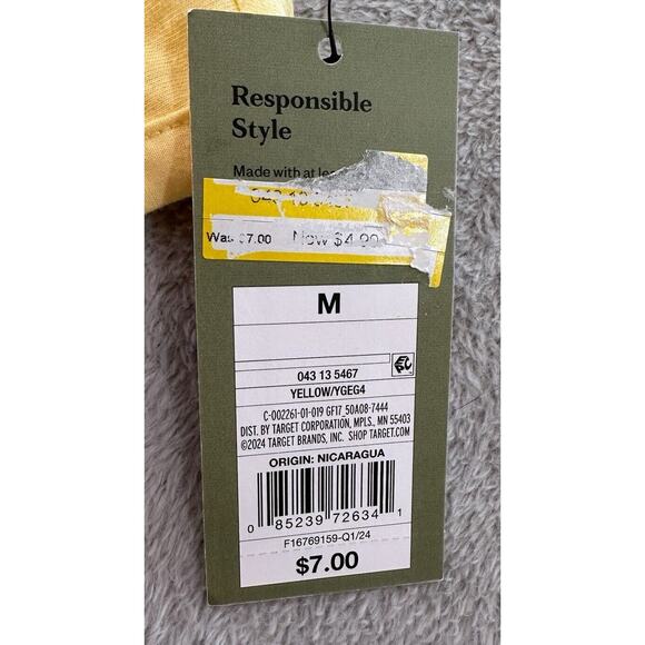 Goodfellow & Co Men's Yellow Solid Tank Size M - Picture 6 of 9